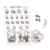 Piiku planner stickers - My dog, S0052, dogs stickers, kawaii stickers