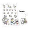 Planner stickers Ensi - Summer, S0162, Summer time stickers