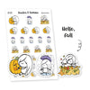 Hello, Fall planner stickers, Ensi - S0163, Autumn Planner stickers, Seasons stickers, Cute stickers, Halloween stickers, Fall stickers