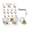 Piiku planner stickers - Shopping, S0017, purchases stickers, kawaii stickers