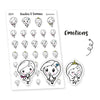 Piiku planner stickers - Emotions, S0019, mood stickers, kawaii stickers, feelings