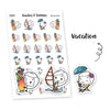 Piiku planner stickers - Vacation, S0020, summer stickers, kawaii stickers