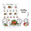 Piiku planner stickers - Healthy food, S0028, food stickers, kawaii stickers
