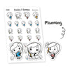 Piiku planner stickers - Planning, S0048, planning stickers, kawaii stickers