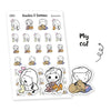 Piiku planner stickers - My cat, S0053, cats stickers, animal kawaii stickers