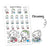 Piiku planner stickers - Cleaning, S0018, housework stickers, kawaii sticker