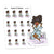 Be Happy & Shine Planner Stickers, Nia - S0561/S0596, Jump on the bed stickers