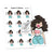 I'm Strong but I'm Tired! Planner Stickers, Nia - S0498/S0658, White flag stickers