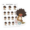 Back-to-School Breakfast Sandwich Planner Stickers, Nia - S0669/S0687, Morning Planner Stickers