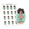 Let Me Clean the House For You Planner Stickers, Nia - S0731/S0743, Robot Vacuum Cleaner Planner Stickers