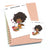 Food is all my love - Large / Extra large planner stickers "Nia/Brown skin", L0404/XL0404