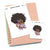 Love & Cocktail - Large / Extra large planner stickers "Nia/Brown skin", L0470/XL0470