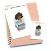 All time management begins with planning - Large / Extra large planner stickers "Nia/Brown skin", L0676/XL0676