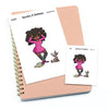 Bad cat - Large / Extra large planner stickers "Nia/Brown skin", L0483/XL0483