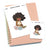 School lunch - Large / Extra large planner stickers "Nia/Brown skin", L0669/XL0669