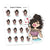 Like & Follow Planner Stickers, Nia - S0726/S0738, Love stickers