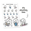Ensi - Planner girl stickers, S0094, Planning time, Kawaii stickers, Cute Planner Girl Stickers, Girlboss stickers