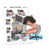 I'm so tired Planner Stickers / Series "One day of your life", Nia - S0806/S0821