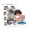 I'm so tired Planner Stickers / Series "One day of your life", Nia - S0806/S0821