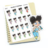 Planner stickers "Zuri" - Dumbbell workout, S0893/S0917/S0893blue, Fitness stickers