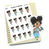 Planner stickers "Zuri" - Dumbbell workout, S0893/S0917/S0893blue, Fitness stickers