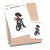 Motorbike - Large / Extra large planner stickers "Nia/Brown skin", L0993/XL0993