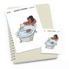 Large planner stickers / Extra large "Jada/Brown skin" - Take a bath, L1044/XL1044