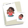 Large planner stickers / Extra large "Jada/Brown skin" - Hamburger, L1038/XL1038