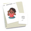 Large planner stickers / Extra large "Jada/Brown skin" - Hamburger, L1038/XL1038