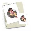 Large planner stickers / Extra large "Jada/Brown skin" - TV, L1039/XL1039