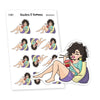 Asian Food Planner Stickers, Nia - S1053/S1067, Takeout Box Planner Stickers