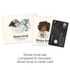 PART 1. Sticker book with Large Stickers - Nia / Brown skin, 47 sheets, 250 stickers, SB007. Large planner Black girl stickers