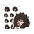 Tongue tease planner stickers, Nia - S1129/S1153, Stick Out Tongue stickers