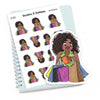 Planner stickers "Jada" - I ran out of money, S1167. Shopping planner stickers