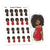 Nia planner stickers - A party, S1186/S1202. Cocktail dress stickers