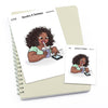 Large planner stickers / Extra large "Jada/Brown skin" - Latte, L1050/XL1050