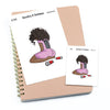 Don't give up - Large / Extra large planner stickers "Nia/Brown skin", L1084/XL1084