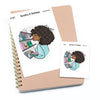 Time to buy a new planner - Large / Extra large planner stickers "Nia/Brown skin", L1087/XL1087