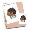 Emotions - Large / Extra large planner stickers "Nia/Brown skin", L1090/XL1090