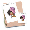 New style - Large / Extra large planner stickers "Nia/Brown skin", L1130/XL1130