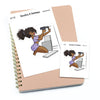 Repairs - Large / Extra large planner stickers "Nia/Brown skin", L1139/XL1139