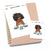 Budget - Large / Extra large planner stickers "Nia/Brown skin", L1088/XL1088