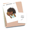 Emotions - Large / Extra large planner stickers "Nia/Brown skin", L1090/XL1090