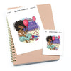 Gift wrapping - Large / Extra large planner stickers "Nia/Brown skin", L1091/XL1091