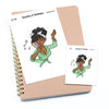Music is my life - Large / Extra large planner stickers "Nia/Brown skin", L1126/XL1126