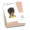 Headphones - Large / Extra large planner stickers "Nia/Brown skin", L1132/XL1132