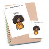 Yes! - Large / Extra large planner stickers "Nia/Brown skin", L1136/XL1136