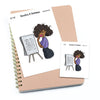 Presentation - Large / Extra large planner stickers "Nia/Brown skin", L1140/XL1140