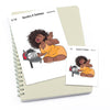 Large planner stickers / Extra large "Jada/Brown skin" - VaTu happy mail, L1166/XL1166