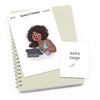 Large planner stickers / Extra large "Jada/Brown skin" - Work from home, L1172/XL1172